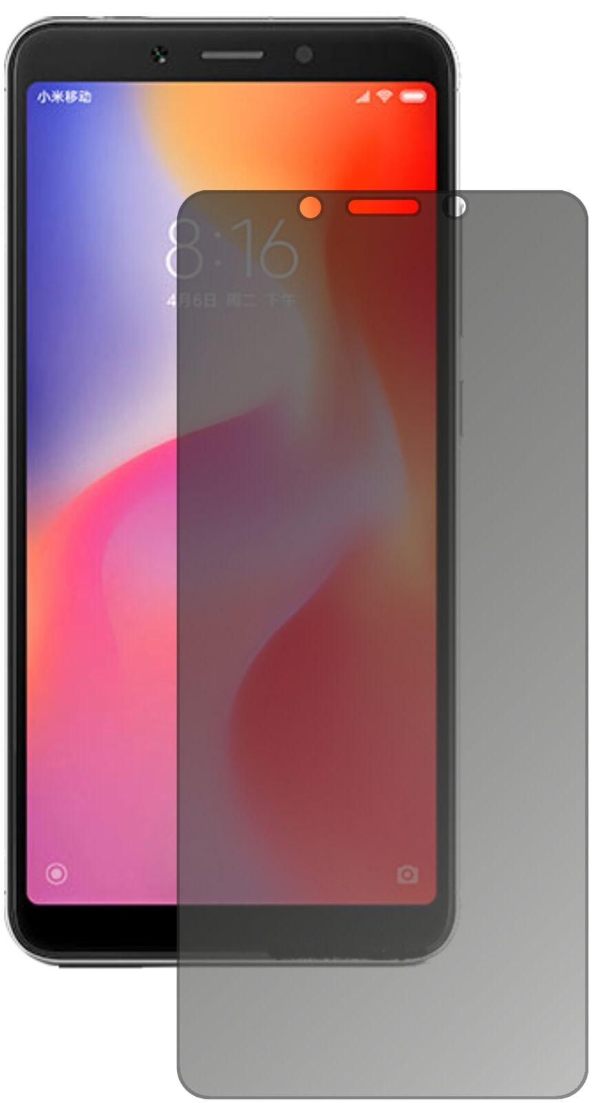 Blickschutzfolie für Xiaomi Redmi 6 matt Schutzfolie Privacy