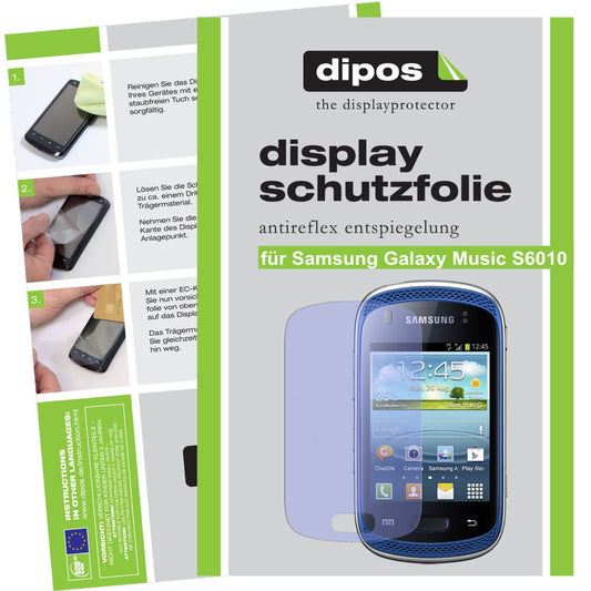 2x Schutzfolie matt für Galaxy Music S6010 Samsung Display-Schutzfolie