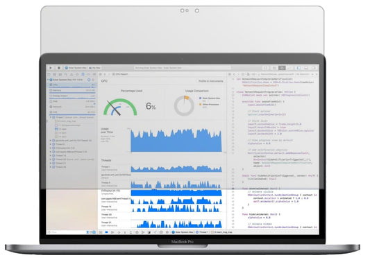 Matte Displayschutzfolie von dipos passend für Apple MacBook Pro 13 Zoll 2018, präziser Zuschnitt und blasenfrei montiert