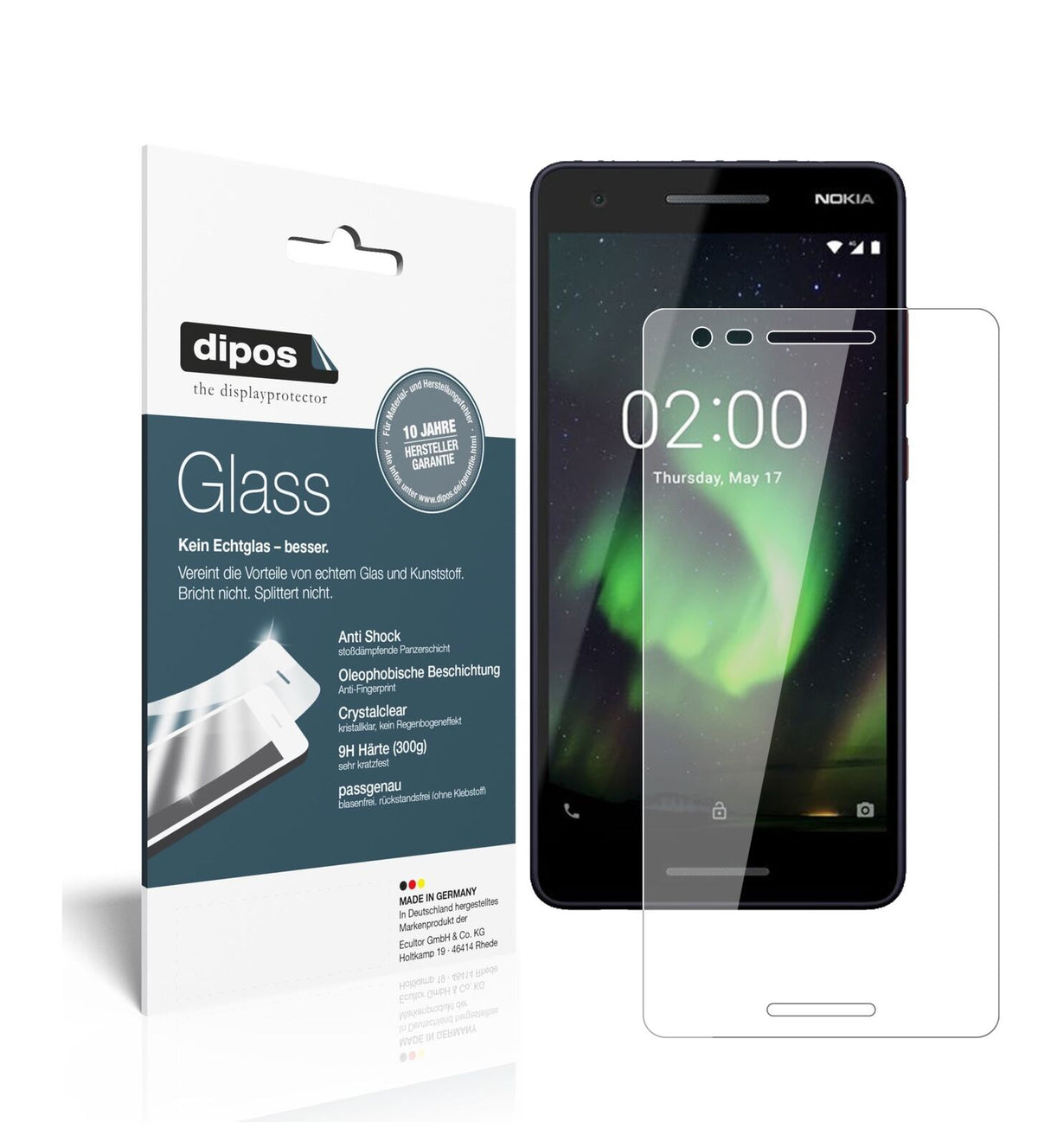1x 9H Schutzfolie für Nokia 46024 Panzerfolie