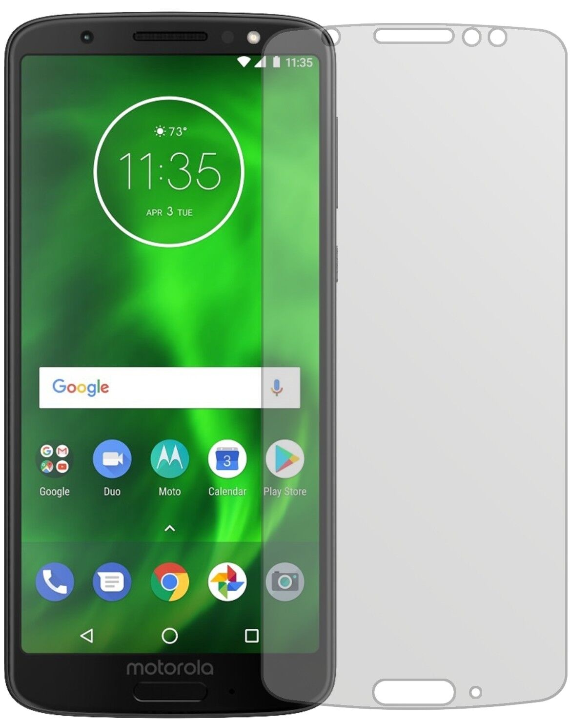 Matte Displayschutzfolie von dipos passend für Lenovo Moto G6, präziser Zuschnitt und blasenfrei montiert
