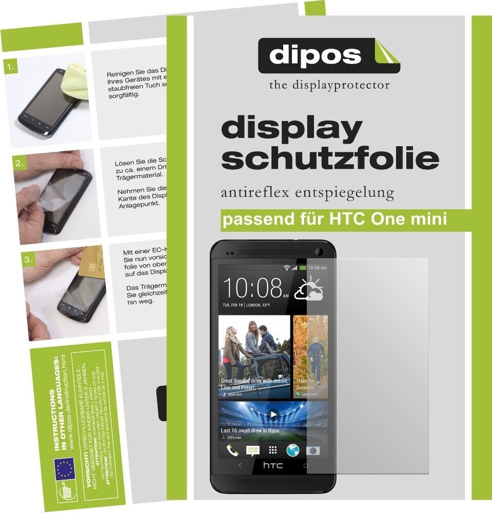 2x Schutzfolie matt für One mini HTC Display-Schutzfolie