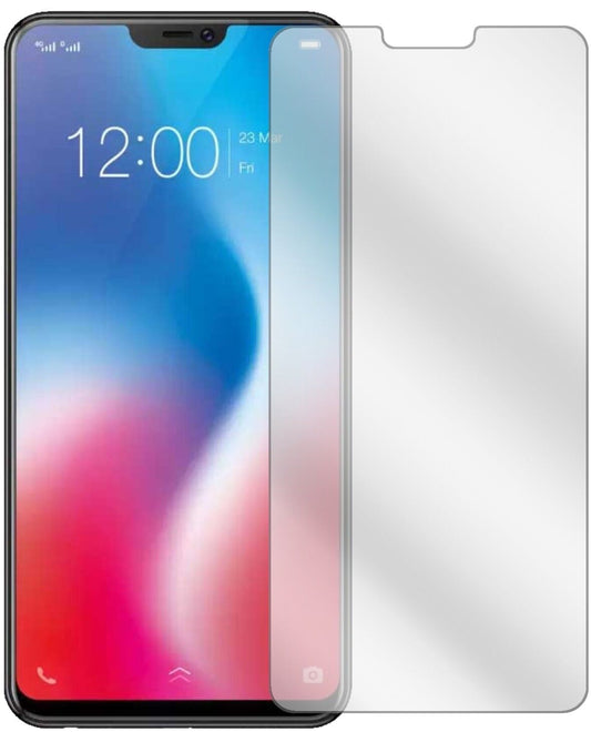 Klare Displayschutzfolie von dipos passend für Vivo V9, präziser Zuschnitt und blasenfrei montiert