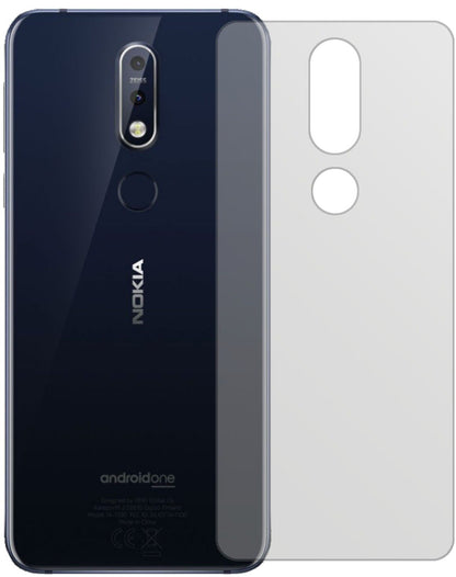 Matte Displayschutzfolie von dipos passend für Nokia 7.1 Rückseite, präziser Zuschnitt und blasenfrei montiert