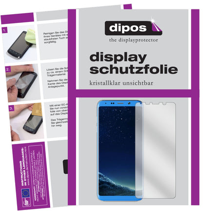 BlubooS8+ mit aufgebrachter dipos Displayschutzfolie, glasklare Darstellung ohne Einschränkungen