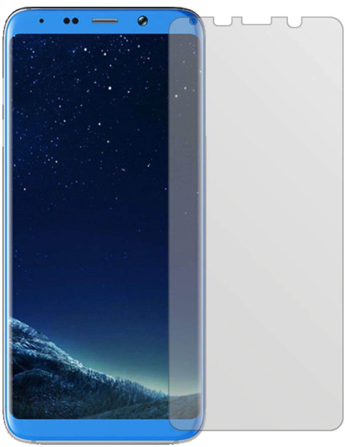 Matte Displayschutzfolie von dipos passend für Bluboo S8+, präziser Zuschnitt und blasenfrei montiert