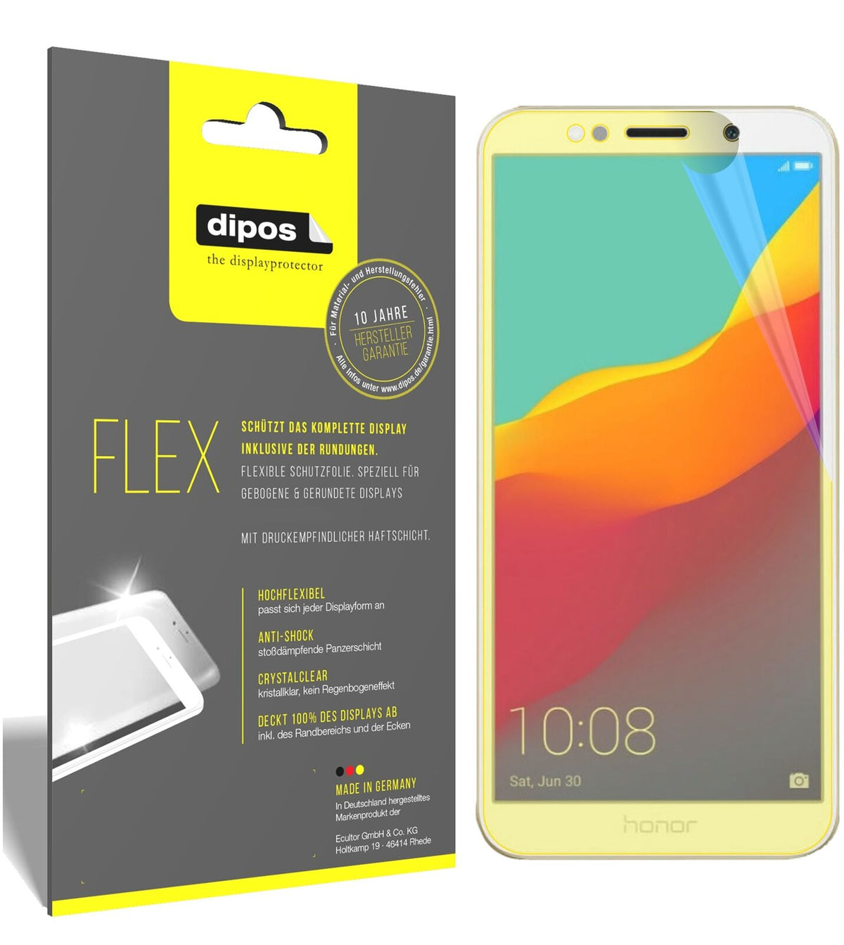 2x 3D Full Cover Schutzfolie für Honor 7A