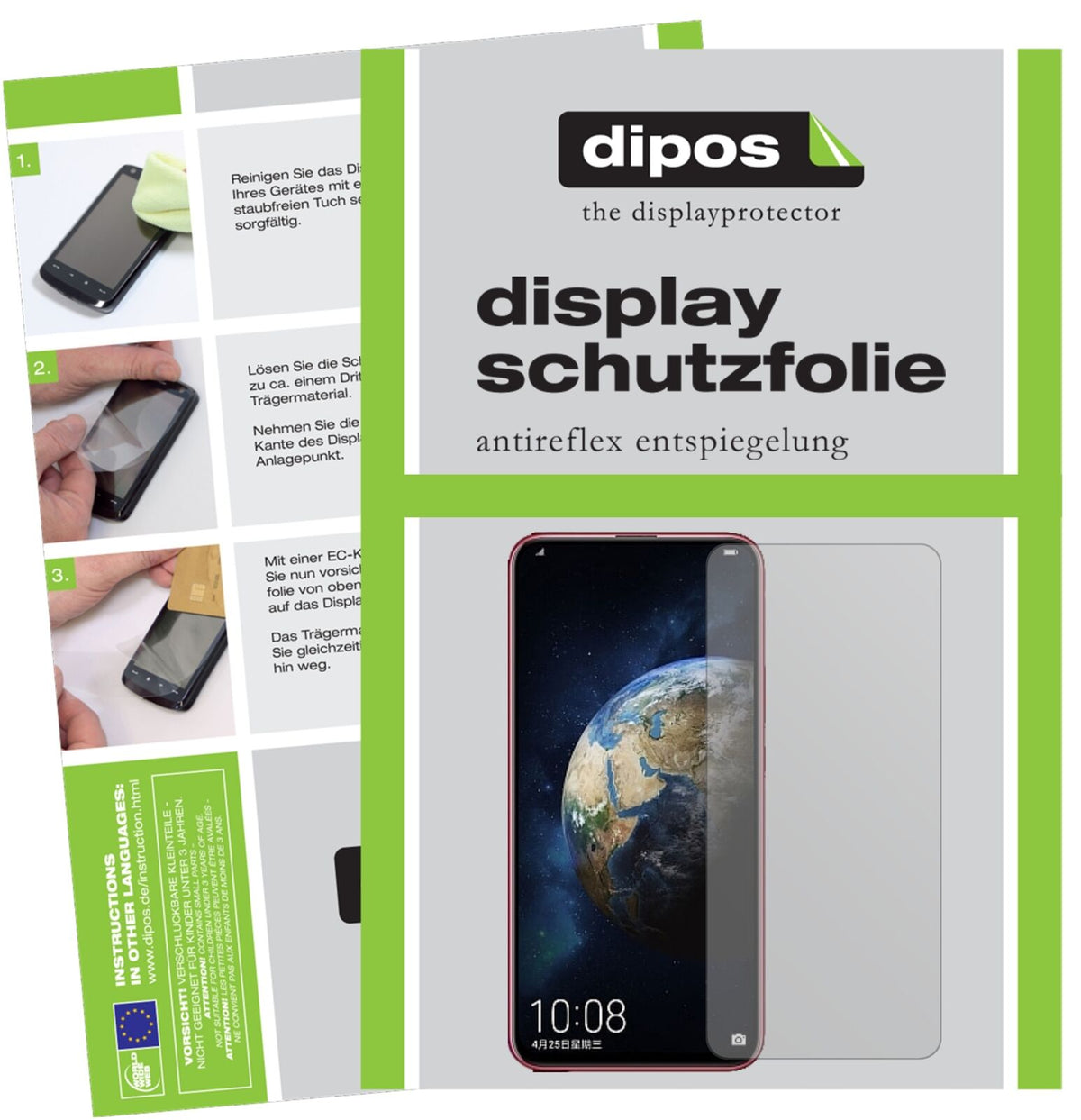 HonorMagic 2 mit aufgebrachter dipos Displayschutzfolie, die lästige Fingerabdrücke minimiert