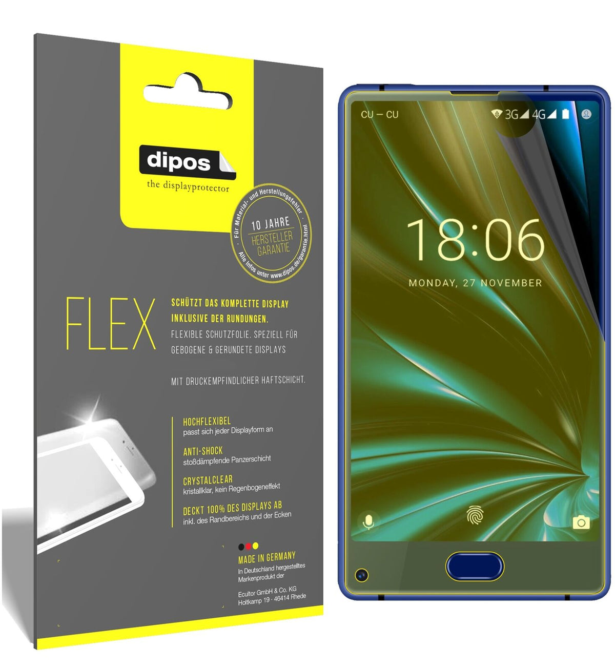 2x 3D Full Cover Schutzfolie für Doogee MIX Lite