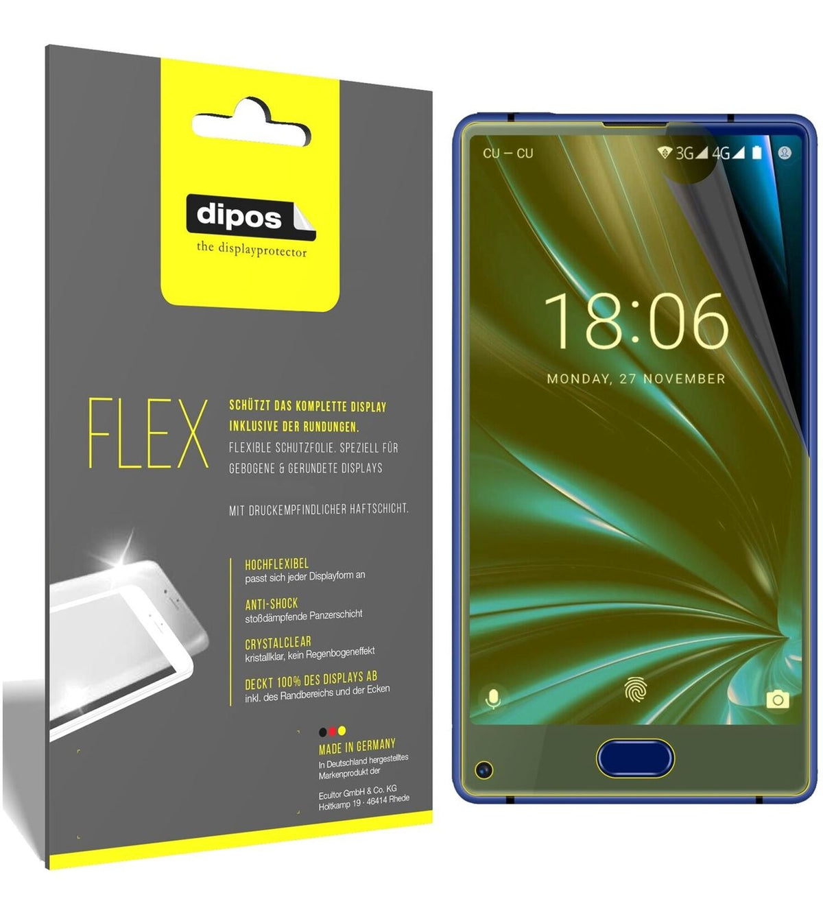 2x 3D Full Cover Schutzfolie für Doogee MIX Lite