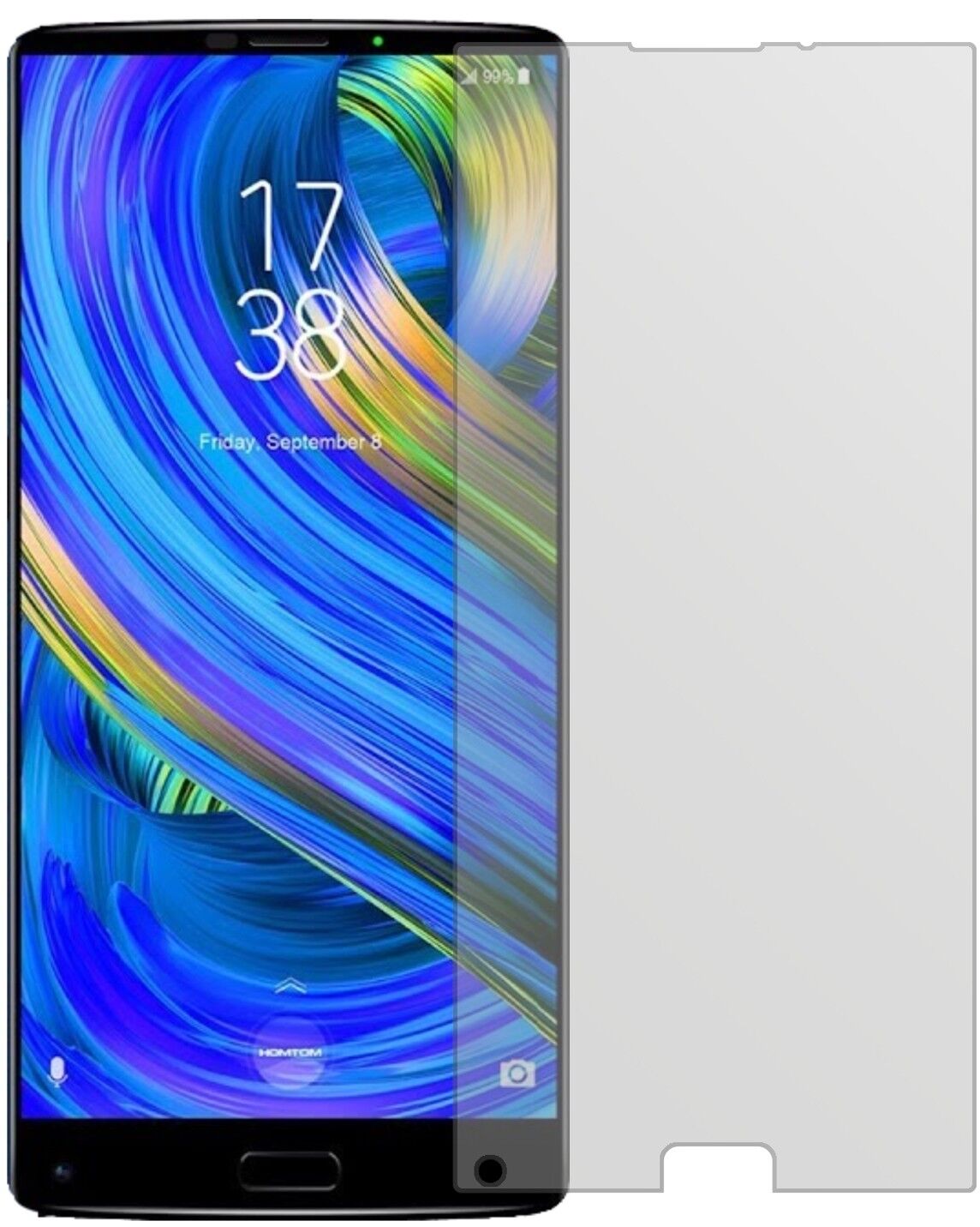 Matte Displayschutzfolie von dipos passend für HOMTOM S9 Plus, präziser Zuschnitt und blasenfrei montiert