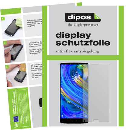 HOMTOMS9 Plus mit aufgebrachter dipos Displayschutzfolie, die lästige Fingerabdrücke minimiert