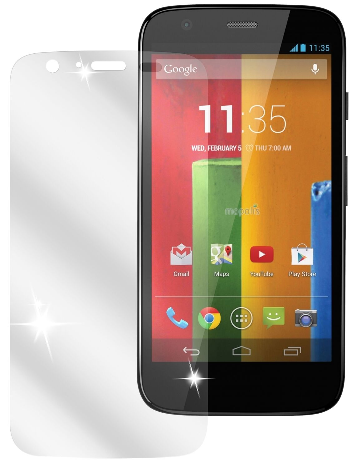 2x Schutzfolie klar für Moto G Motorola Display-Schutzfolie