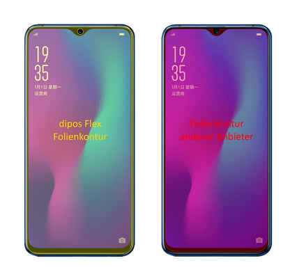 Klare Displayschutzfolie von dipos passend für Oppo R17 Pro, 100% Displayabdeckung und blasenfreie Montage
