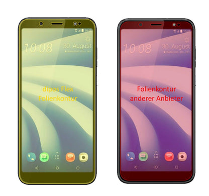 2x 3D Full Cover Schutzfolie für HTC U12 Life