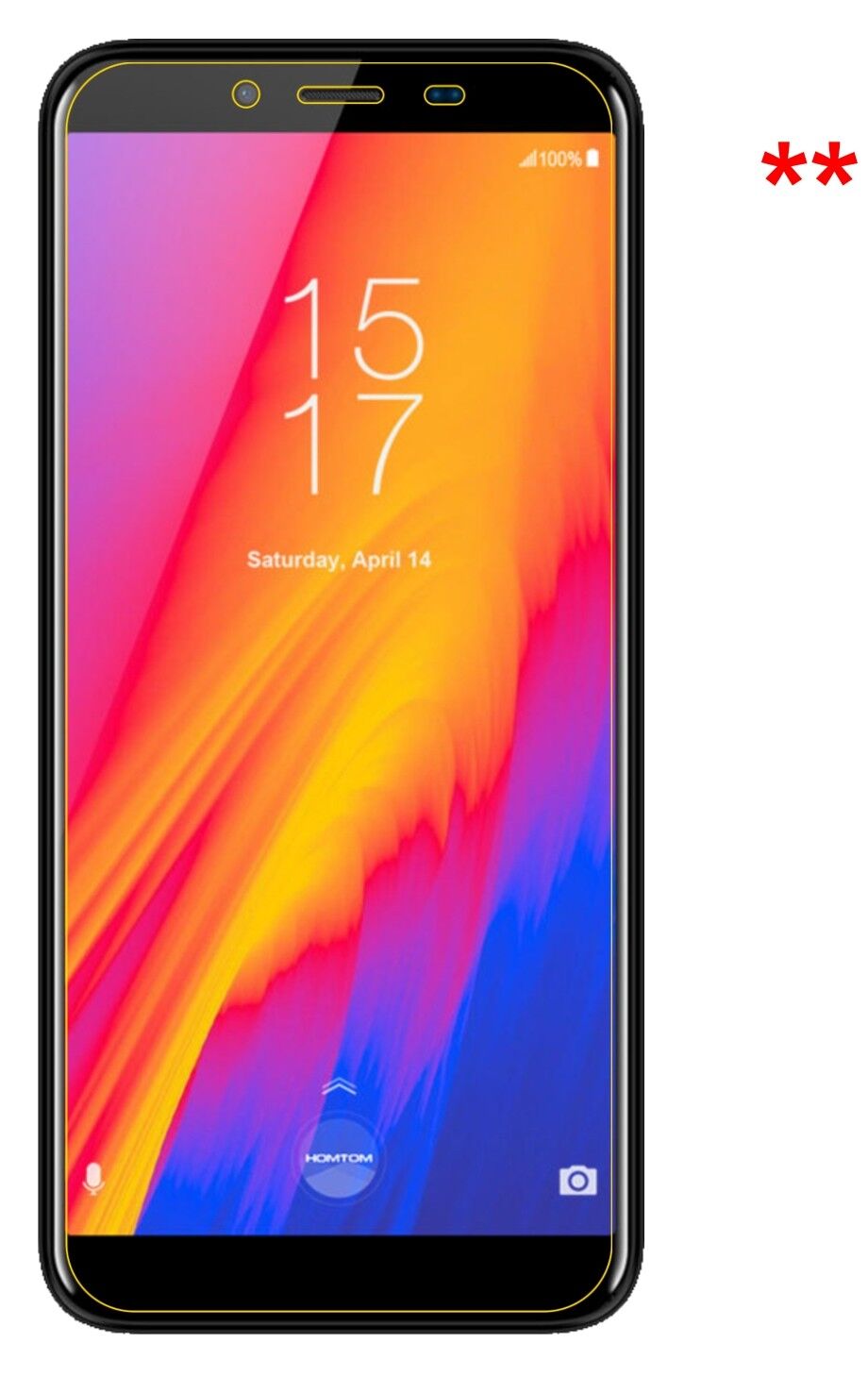Dünne und klare Folie passend zugeschnitten für HomTom S99