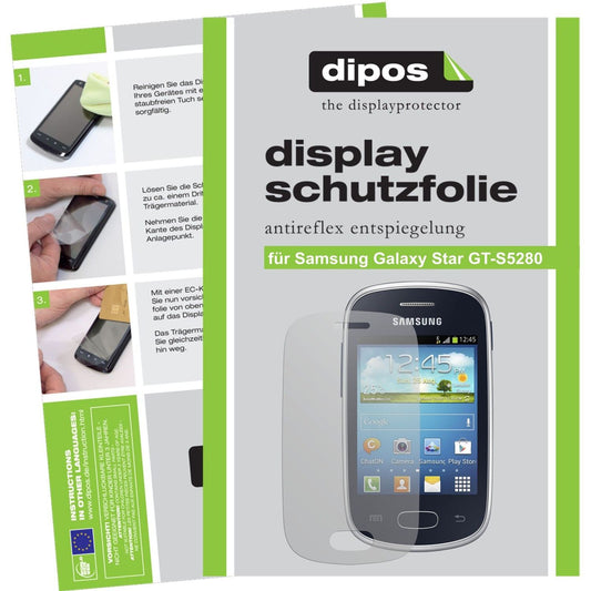 2x Schutzfolie matt für Galaxy Star S5280 Samsung Display-Schutzfolie