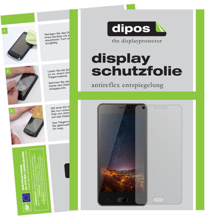 DoogeeX20L mit aufgebrachter dipos Displayschutzfolie, die lästige Fingerabdrücke minimiert