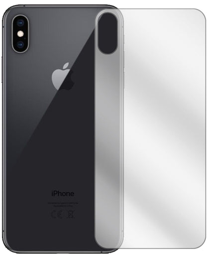 Klare Displayschutzfolie von dipos passend für Apple iPhone XS Max Rückseite, präziser Zuschnitt und blasenfrei montiert