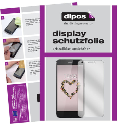 ZTEBlade A512 mit aufgebrachter dipos Displayschutzfolie, glasklare Darstellung ohne Einschränkungen