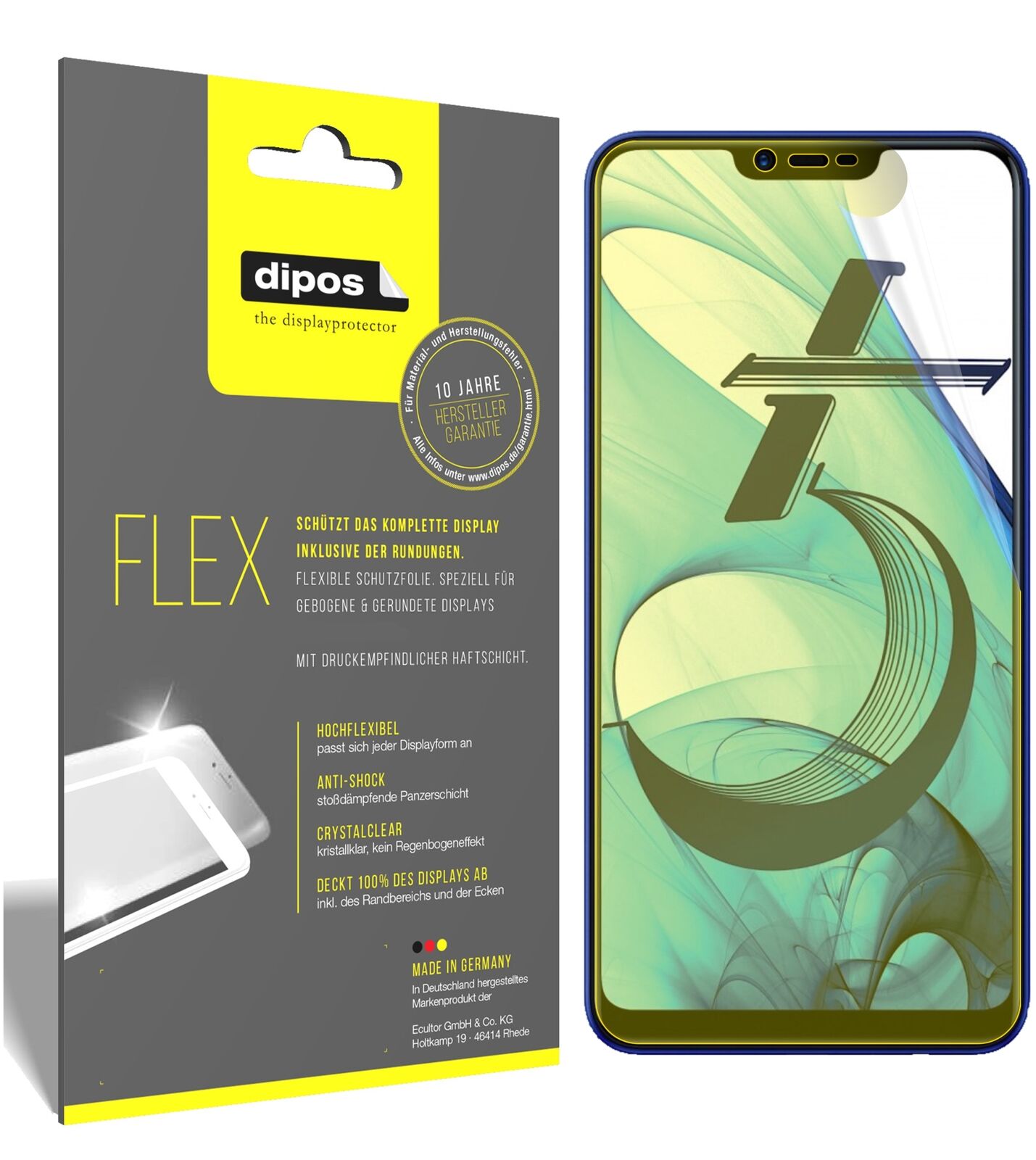 2x 3D Full Cover Schutzfolie für Oppo AX5