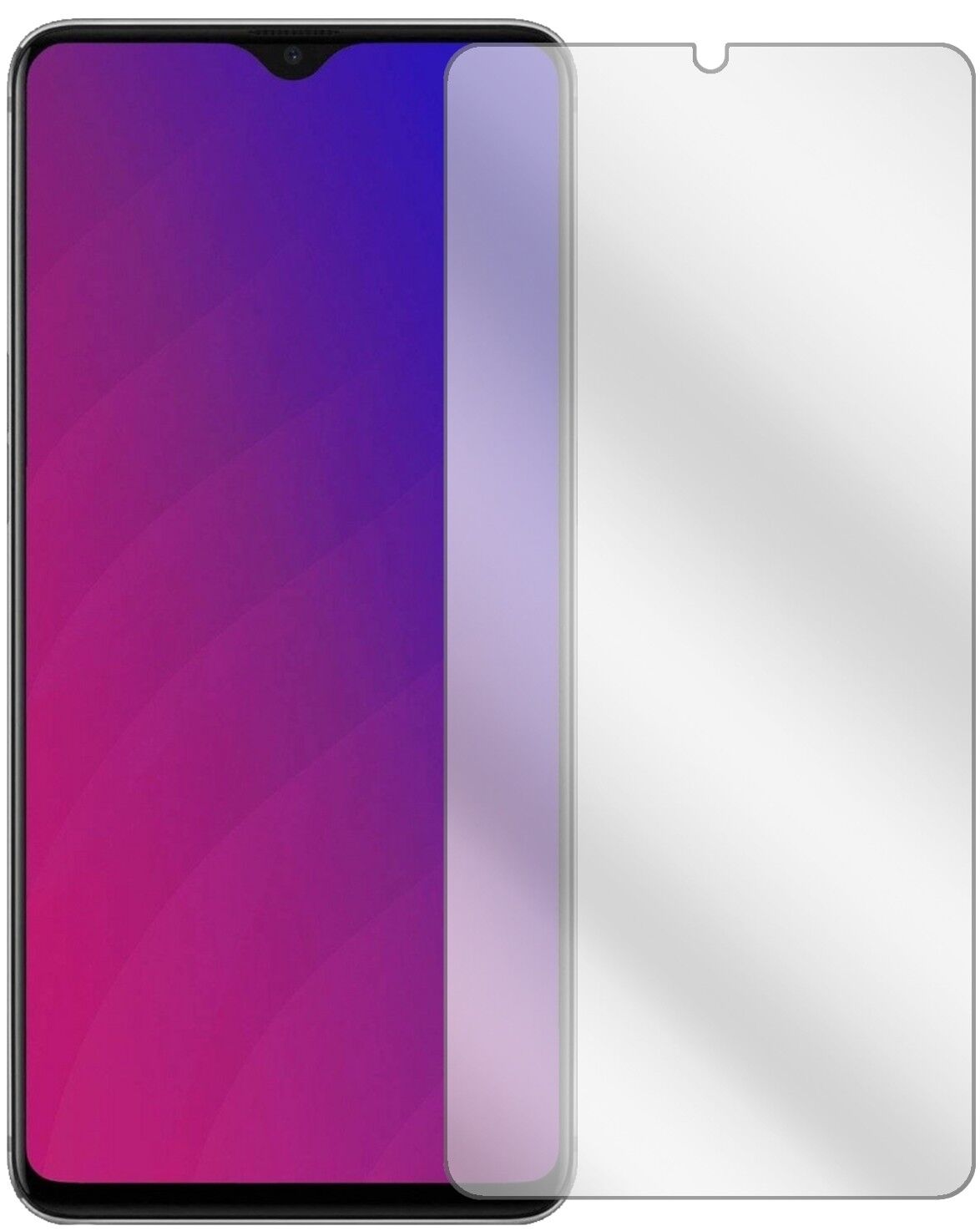 Klare Displayschutzfolie von dipos passend für Oppo F9, präziser Zuschnitt und blasenfrei montiert