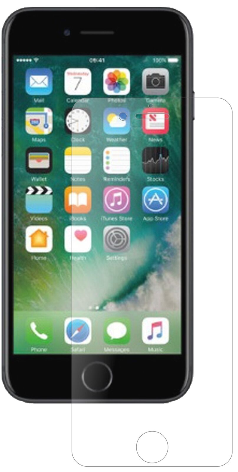 1x 9H Schutzfolie matt für Apple iPhone 8 Plus Panzerfolie