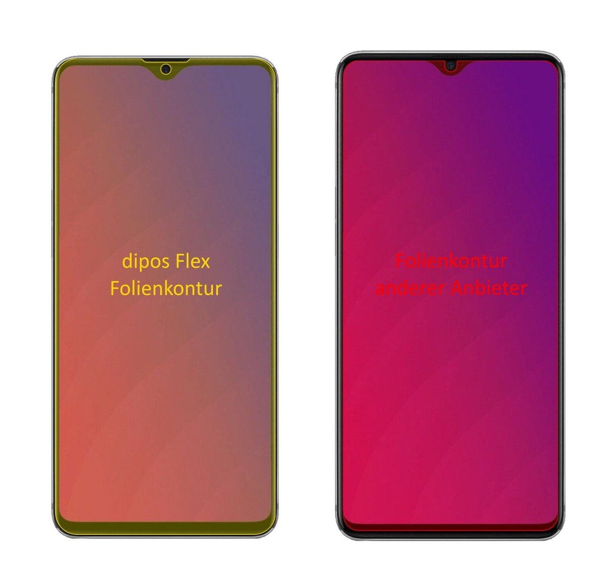 2x 3D Full Cover Schutzfolie für Oppo F9
