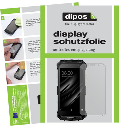 AermooM1 mit aufgebrachter dipos Displayschutzfolie, die lästige Fingerabdrücke minimiert