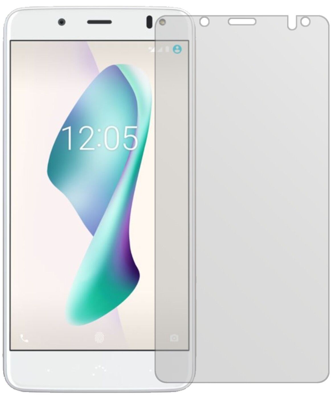Matte Displayschutzfolie von dipos passend für BQ Aquaris VS Plus, präziser Zuschnitt und blasenfrei montiert