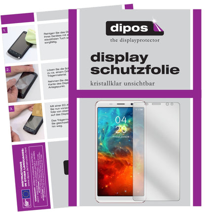 GooweelS9 mit aufgebrachter dipos Displayschutzfolie, glasklare Darstellung ohne Einschränkungen