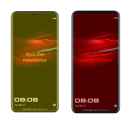 2x 3D Full Cover Schutzfolie für Huawei Mate RS Porsche Design