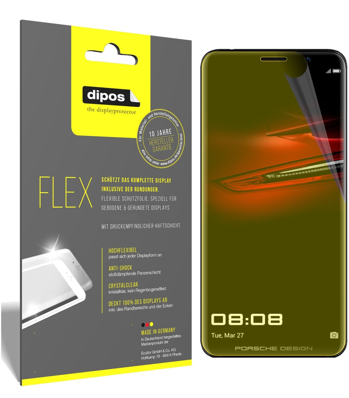 2x 3D Full Cover Schutzfolie für Huawei Mate RS Porsche Design