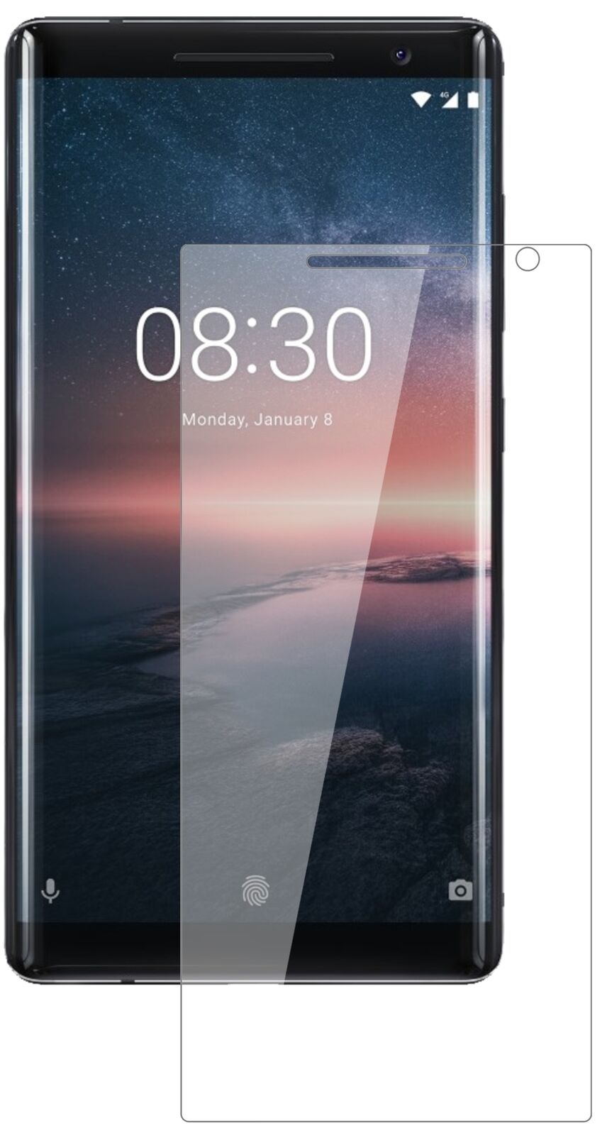 1x 9H Schutzfolie für Nokia 8 Sirocco Panzerfolie