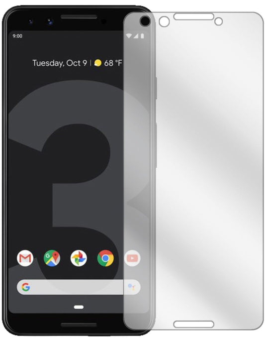 Klare Displayschutzfolie von dipos passend für Google Pixel 3, präziser Zuschnitt und blasenfrei montiert