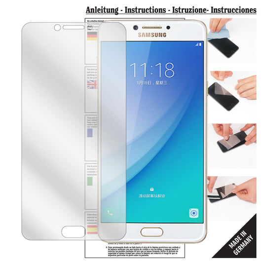 6x Schutzfolie klar für Samsung Galaxy C7 Pro Display-Schutzfolie