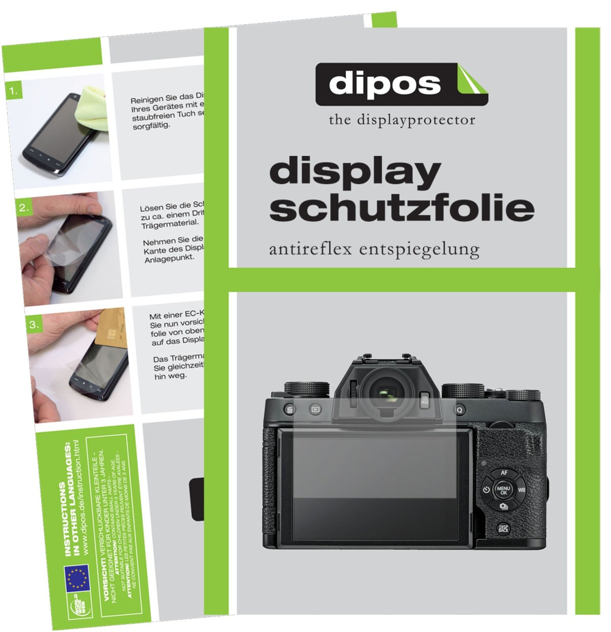 5x Schutzfolie matt für Fujifilm X T100 Display-Schutzfolie
