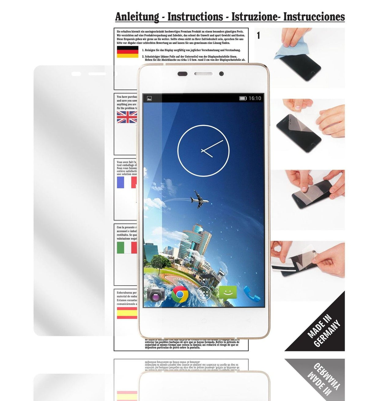 6x Schutzfolie klar für Tornado 348 Kazam Display-Schutzfolie