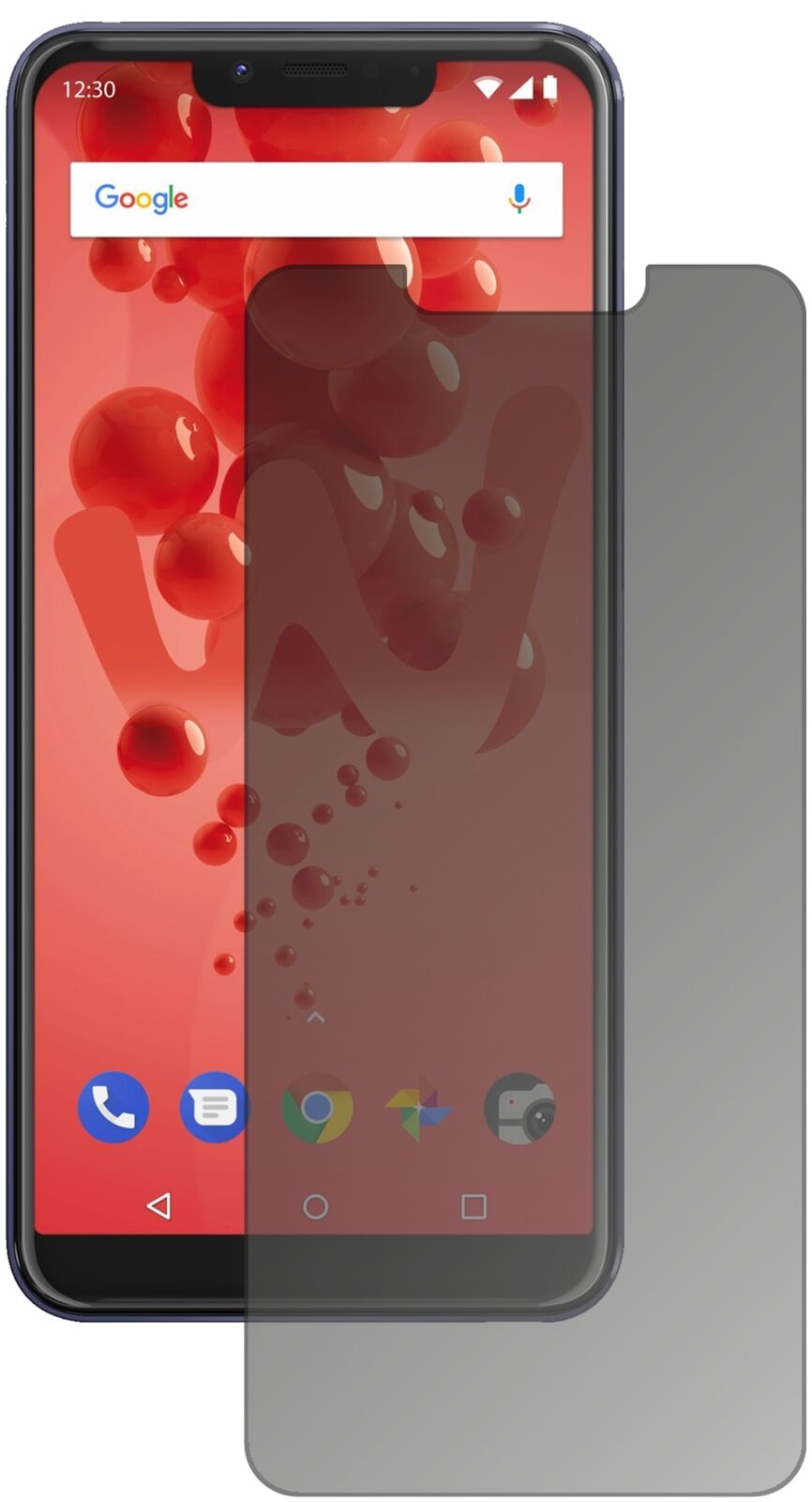 Blickschutzfolie von dipos passend für Wiko View2 Go, präziser Zuschnitt und blasenfrei montiert