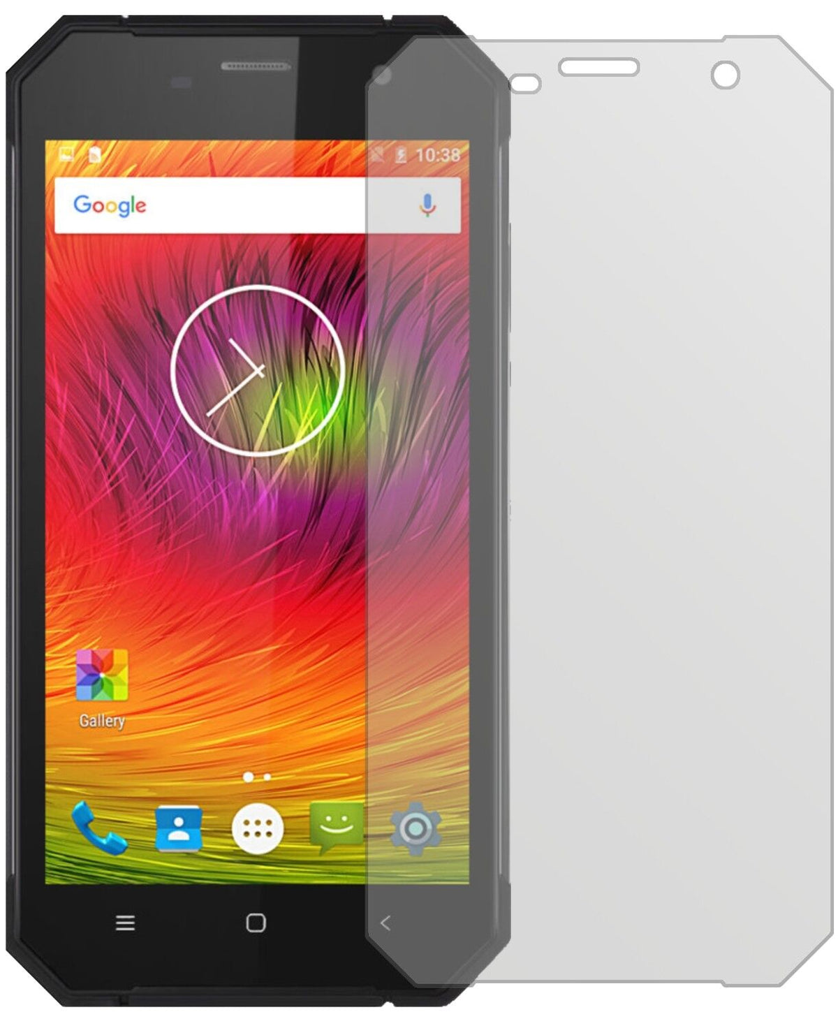 Matte Displayschutzfolie von dipos passend für Nomu M6, präziser Zuschnitt und blasenfrei montiert