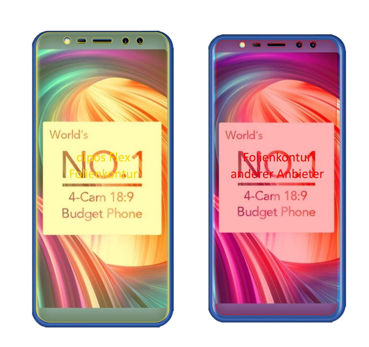 2x 3D Full Cover Schutzfolie für Leagoo M9