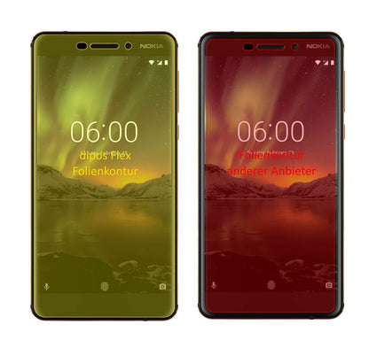 2x 3D Full Cover Schutzfolie für Nokia 6.1 2018