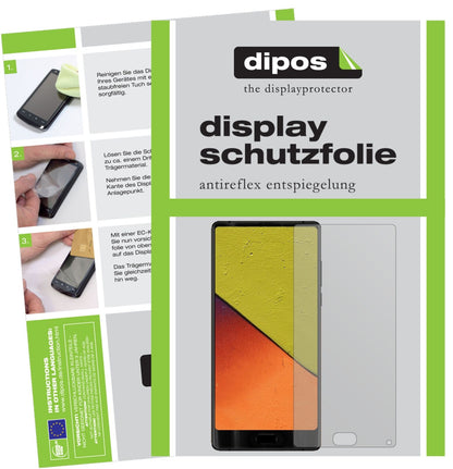MazeAlpha X mit aufgebrachter dipos Displayschutzfolie, die lästige Fingerabdrücke minimiert