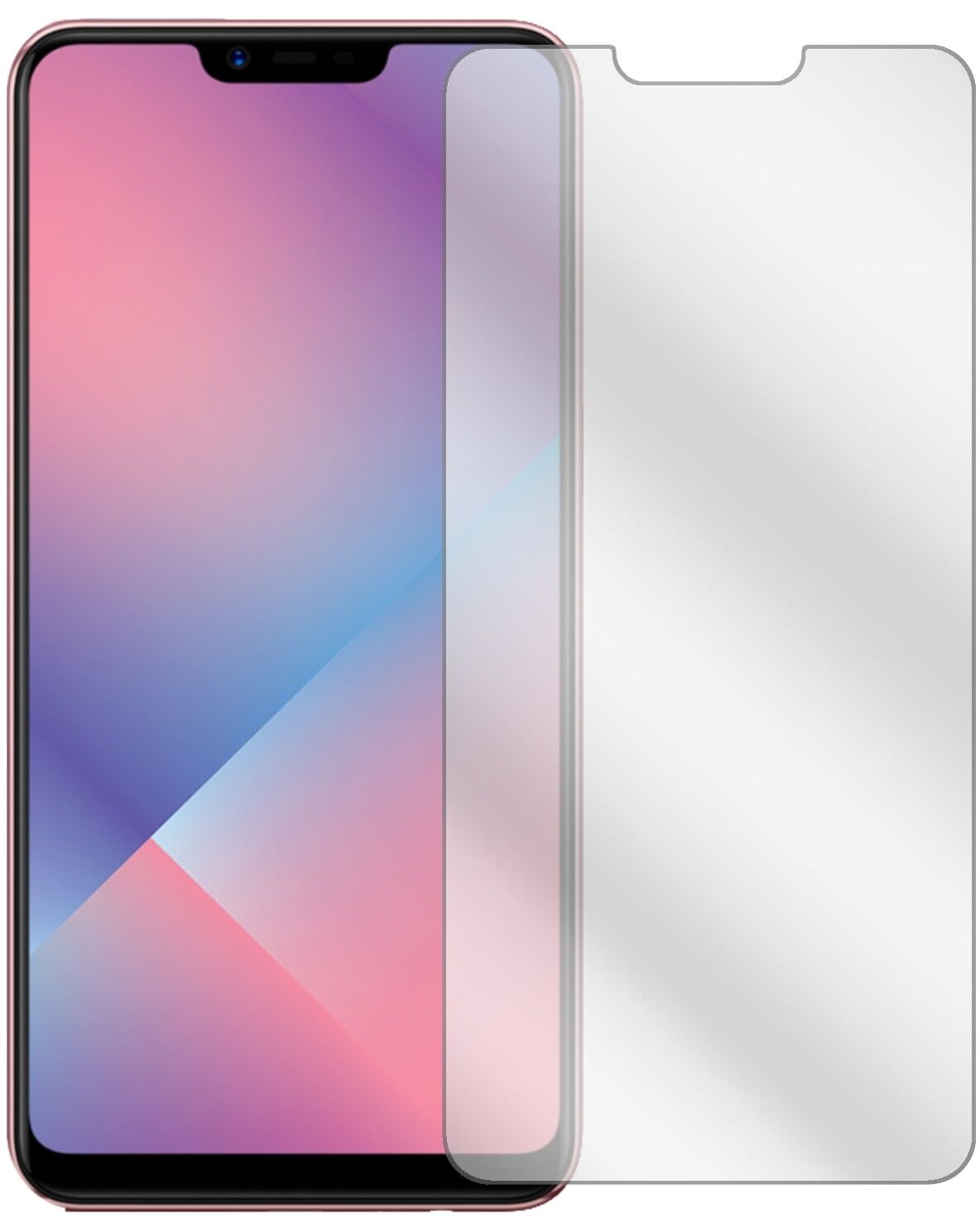 Klare Displayschutzfolie von dipos passend für Oppo A5, präziser Zuschnitt und blasenfrei montiert
