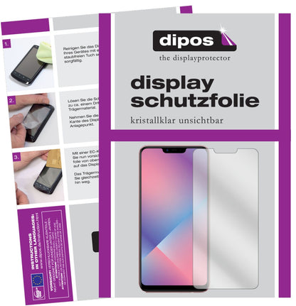 OppoA5 mit aufgebrachter dipos Displayschutzfolie, glasklare Darstellung ohne Einschränkungen