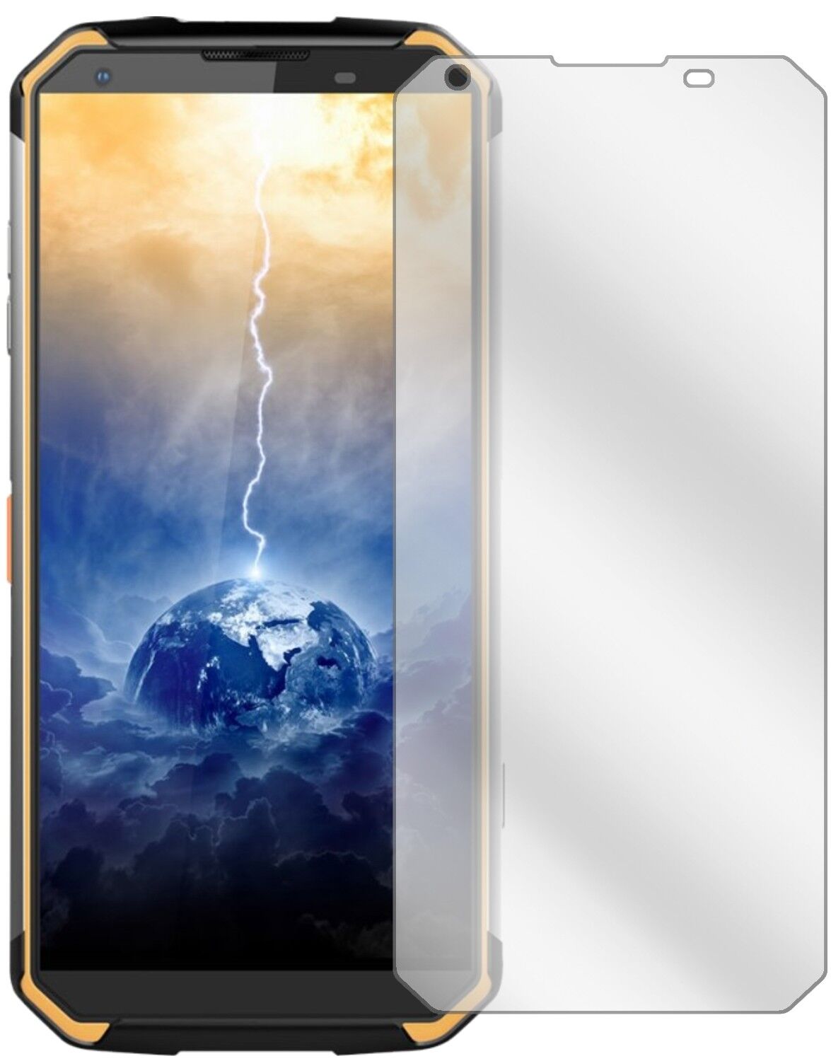 Klare Displayschutzfolie von dipos passend für Blackview BV9500, präziser Zuschnitt und blasenfrei montiert