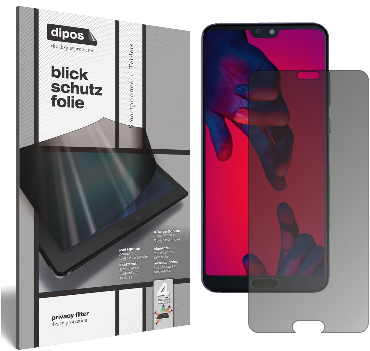 Blickschutzfolie für Huawei P20 matt Schutzfolie Privacy