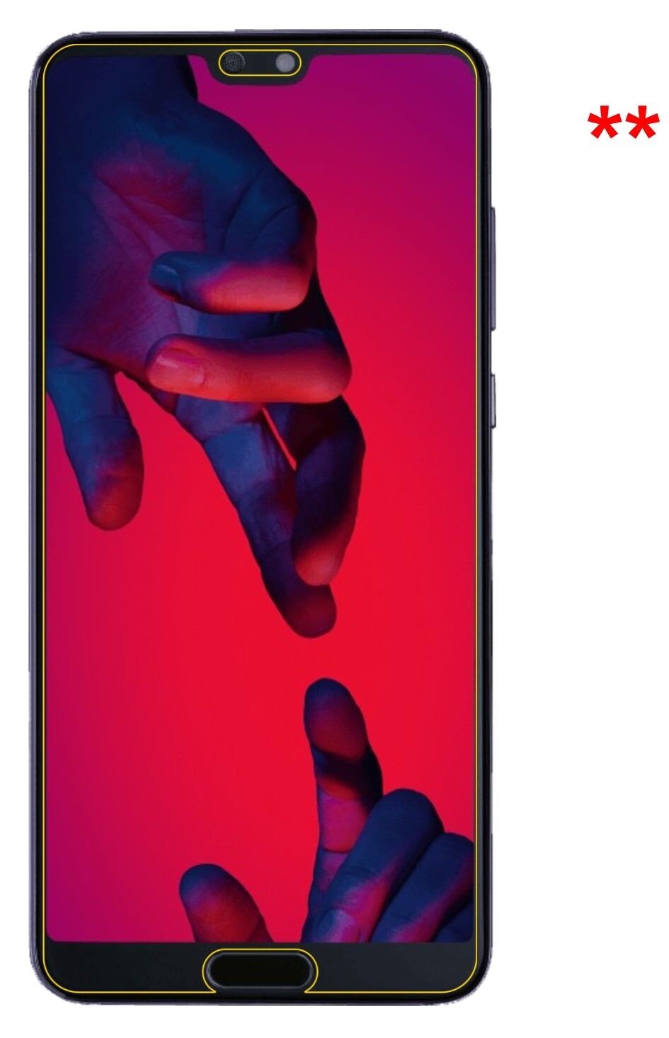 Dünne und klare Folie passend zugeschnitten für Huawei P20