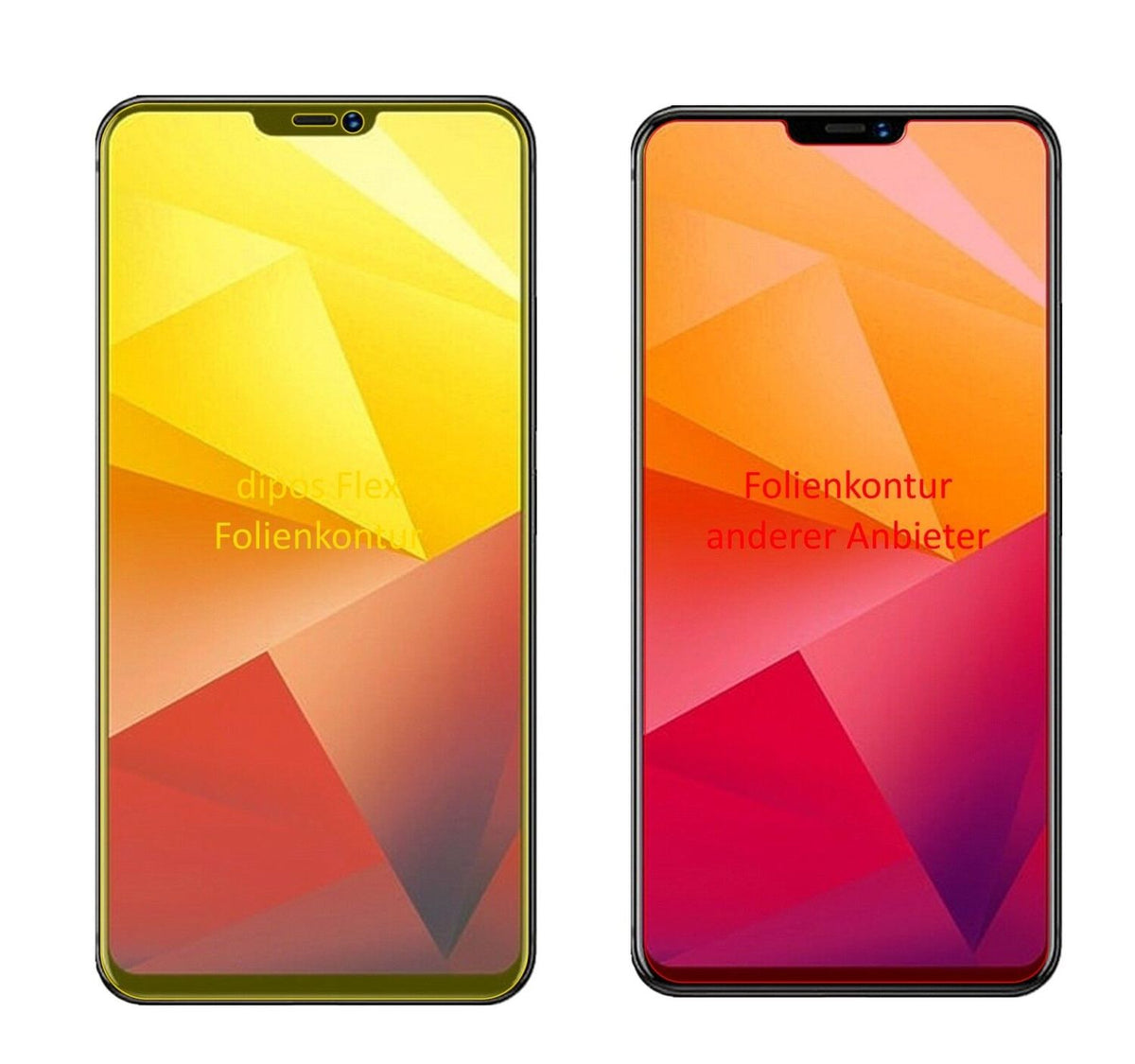 2x 3D Full Cover Schutzfolie für Vivo X21i