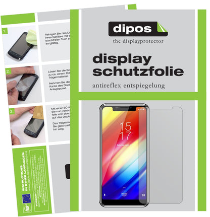 HomTomH10 mit aufgebrachter dipos Displayschutzfolie, die lästige Fingerabdrücke minimiert
